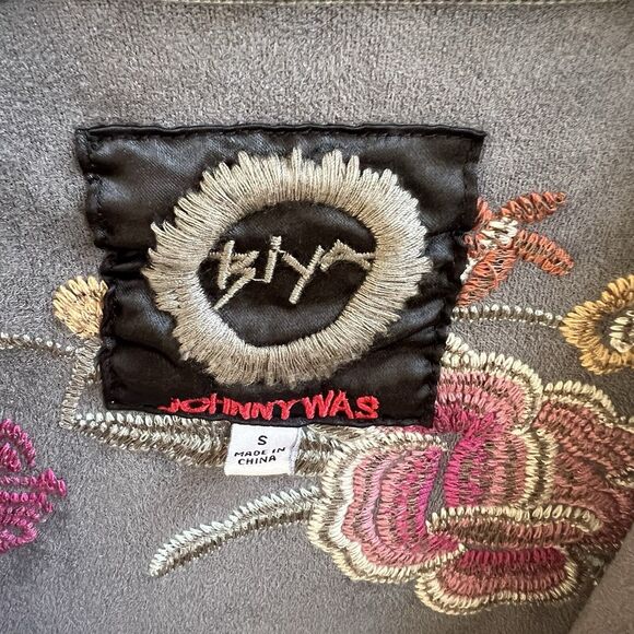 Johnny Was Mallie Metallic Embroidered Cardigan Open Coat Coatigan S Duster Boho - Picture 7 of 7